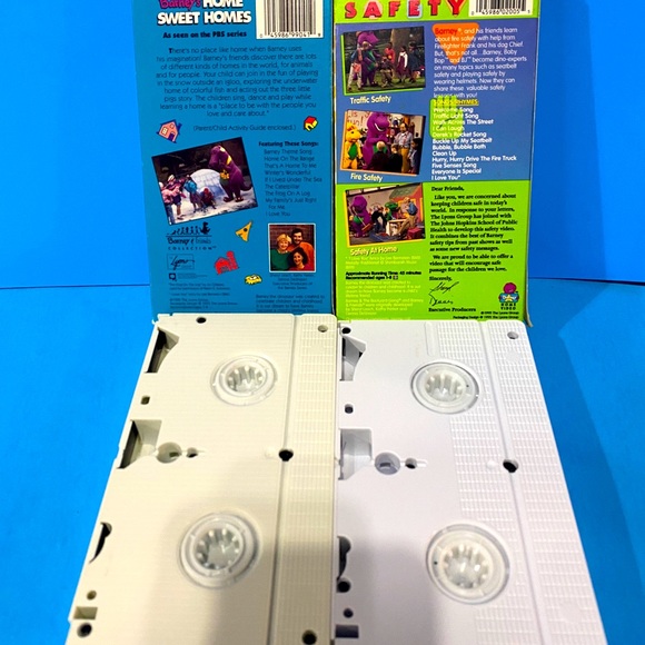 BARNEY HOME VIDEO VTG 90s BARNEY SAFETY & HOME SWEET HOMES VHS w/ORIGINAL BOXES - Picture 10 of 11
